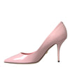 Dolce & Gabbana Light Pink Patent Leather Pumps Heels Shoes