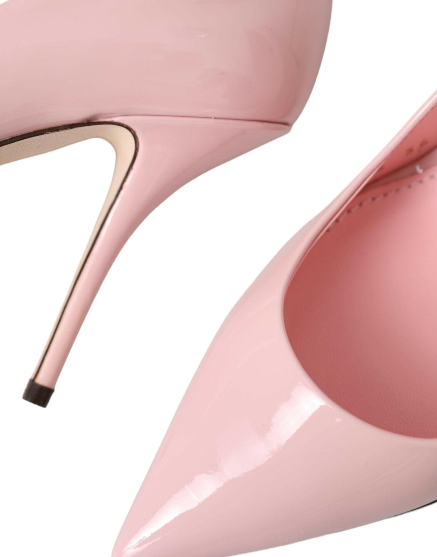 Dolce & Gabbana Light Pink Patent Leather Pump Heels Shoes