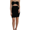 Dolce & Gabbana Black Cut Out Sleeveless Bodycon Mini Dress