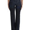 PLEIN SUD Dark Blue Cotton Bootcut Denim Jeans