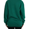 Philippe Model Green Cotton Logo Print Long Sleeves Pullover Sweater