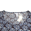 Just Cavalli Blue Floral Lace Long Sleeves Top Underwear Blouse