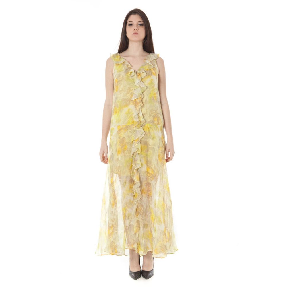 John Galliano Yellow Polyester Dress