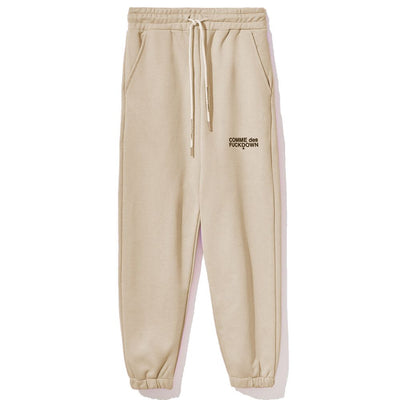 Comme Des Fuckdown Beige Cotton Jeans & Pant