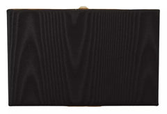 Black Silk Gold Frame Clutch Evening Party Purse Bag