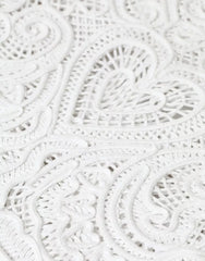 White Cordonetto Lace Beatrice Tote Bag