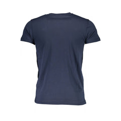 Blue Cotton Men T-Shirt