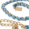 Dolce & Gabbana Blue Braided Gold Brass Chain Waist Belt