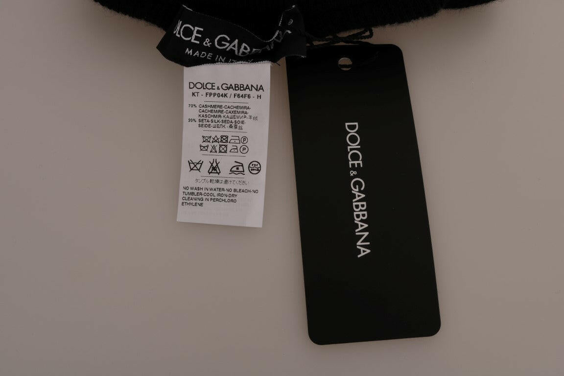 Dolce & Gabbana Elegant Black Cashmere Silk Stretch Pants