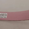 Dolce & Gabbana Pink Jaquard Embroidered Gold Tone Metal Buckle Belt