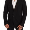 Dolce & Gabbana Black Wool Slim Fit Coat Jacket Blazer