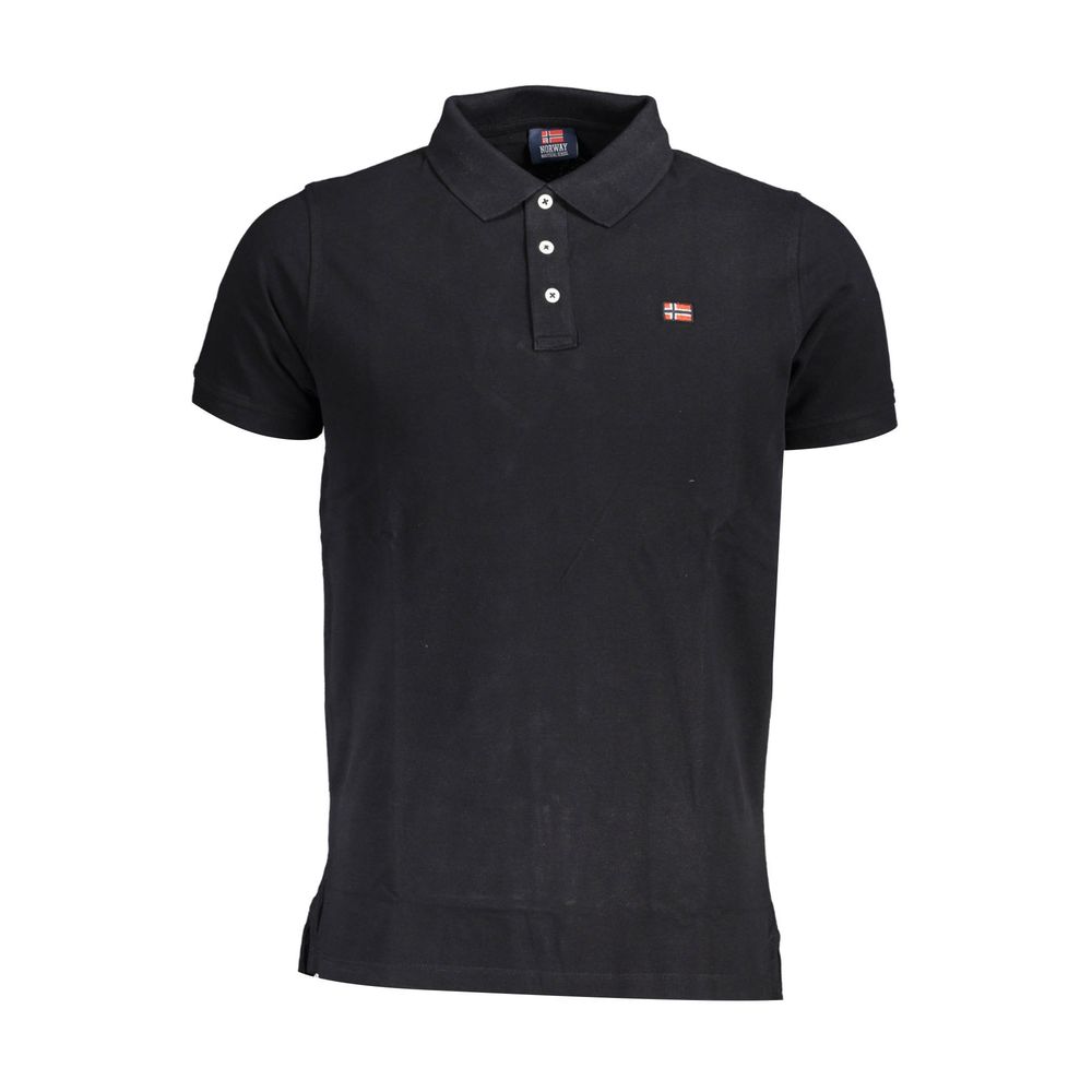 Black Cotton Polo Shirt