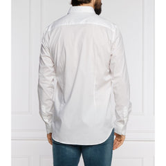 White Cotton Men Shirt