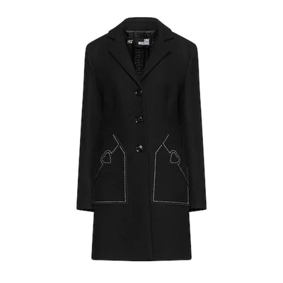 Love Moschino Black Wool Women Coat