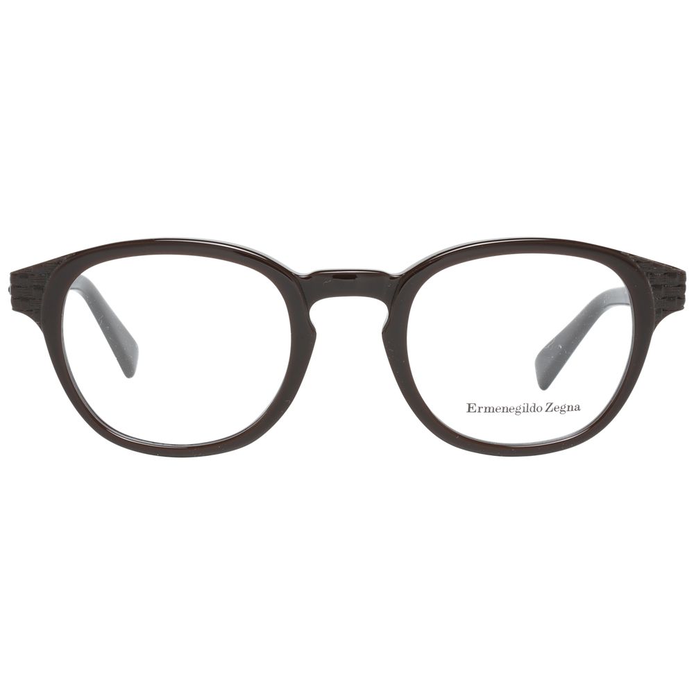 Ermenegildo Zegna Brown Men Optical Frames