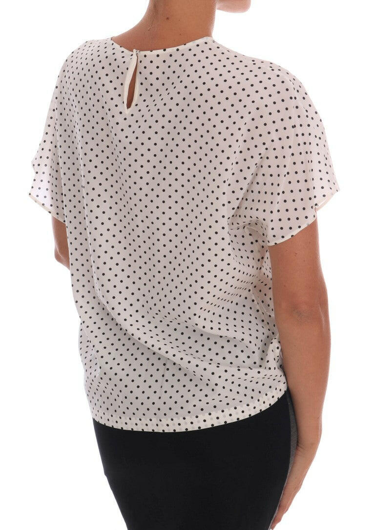 Dolce & Gabbana Chic Polka Dot Silk Blouse