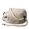 Dolce & Gabbana Beige Canvas Fabric Bucket Sack Pouch Purse Bag