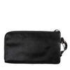 Dolce & Gabbana Black Nylon Logo Plaque Keyring Pouch Clutch Bag