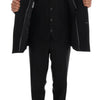 Dolce & Gabbana Elegant Black Wool Three-Piece Suit