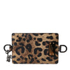 Dolce & Gabbana Brown Leather Leopard Print Logo Plaque Cardholder Wallet