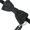 Dolce & Gabbana Dark Gray Silk Adjustable Neck Men Bow Tie