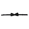 Dolce & Gabbana Black Silk Floral Adjustable Neck Men Bow Tie