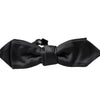 Dolce & Gabbana Black Satin Silk Adjustable Neck Men Bow Tie