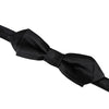 Dolce & Gabbana Black Silk Adjustable Neck Men Bow Tie