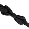 Dolce & Gabbana Black Silk Adjustable Neck Men Bow Tie