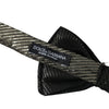 Dolce & Gabbana Black Fantasy Silk Adjustable Neck Men Bow Tie