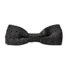 Dolce & Gabbana Black Silk Patterned Adjustable Neck Men Bow Tie