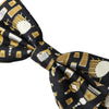 Dolce & Gabbana Black Silk Cocktail Adjustable Neck Men Bow Tie