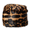 Dolce & Gabbana Brown Leopard Fur Women Bucket Hat