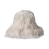 Dolce & Gabbana Off White Acrylic Fur Womens Bucket Hat