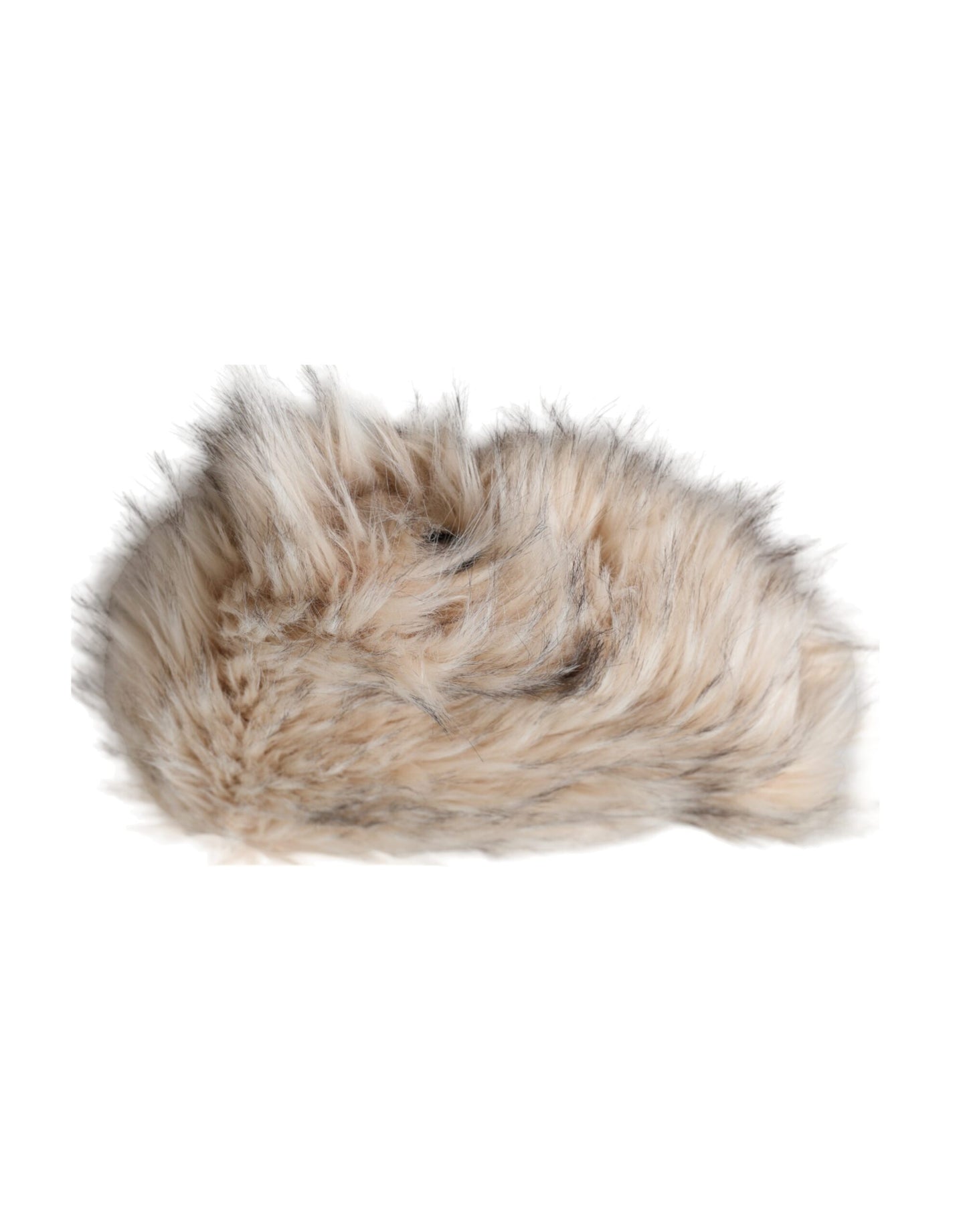 Dolce & Gabbana Beige Acrylic Fur Women Bucket Hat