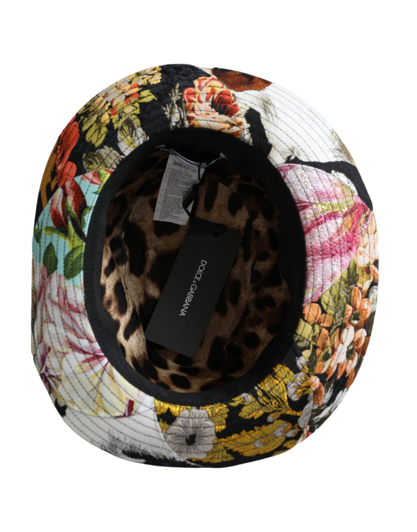 Dolce & Gabbana Multicolor Patchwork Women Fedora Wide Brim Hat