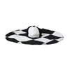 Dolce & Gabbana Black White Checkered Wide Brim Floppy Hat