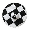 Dolce & Gabbana Black White Checkered Wide Brim Floppy Hat