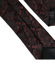 Maroon Floral Fantasy Silk Adjustable Men Tie