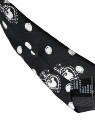 Black Heart Polka Dot Adjustable Tie