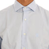 Cavalli Light Blue Cotton Dress Shirt