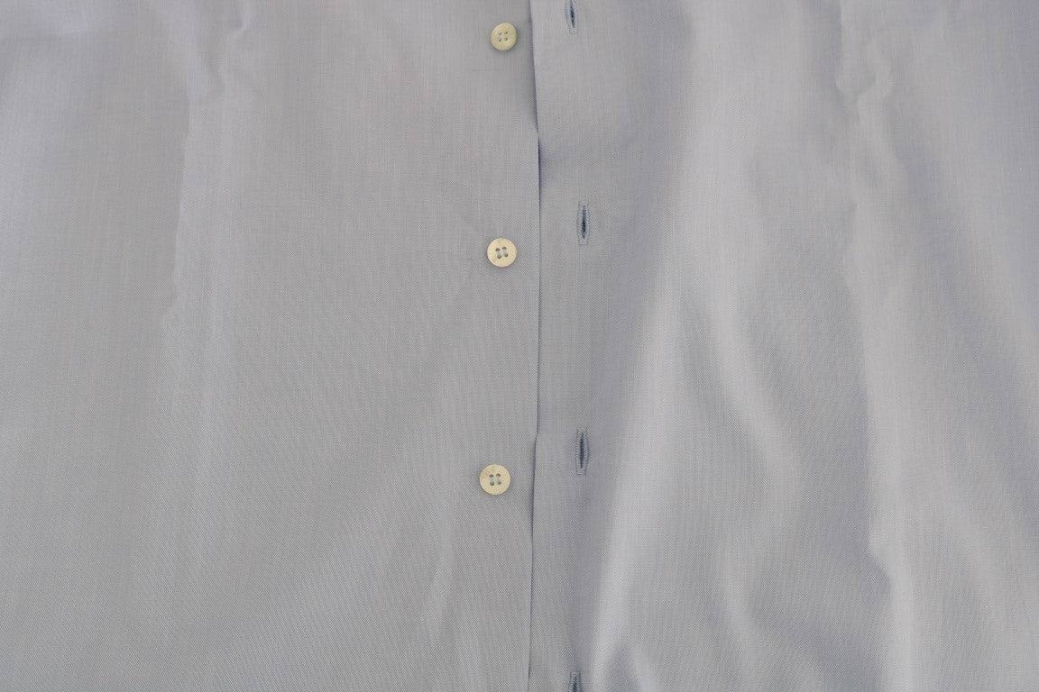 Cavalli Light Blue Cotton Dress Shirt