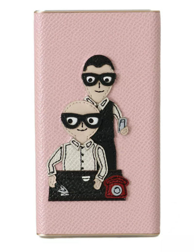 Dolce & Gabbana Chic Pink Leather Power Bank