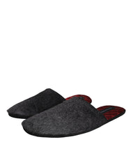 Black Faux Fur Slides Slippers Slip On Shoes