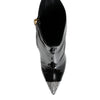 Dolce & Gabbana Black Patent Leather Crystal Heel Boots Shoes