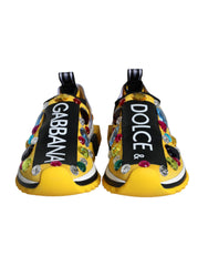 Dolce & Gabbana Yellow Sorrento Crystals Sneakers Womens Shoes