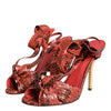 Dolce & Gabbana Coral Exotic Leather Heels Sandals Shoes