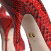 Dolce & Gabbana Red Leather Stiletto High Heels Pumps Shoes