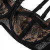 Dolce & Gabbana Black Floral Lace Nylon Balconcino Bra Underwear