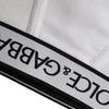 Dolce & Gabbana White Cotton Stretch Branded Logo Underwear